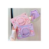 OzzyCase Honor Pad X8 Pro 11 5 İnç ile uyumlu Cute Dolls Askılı Standlı Tablet Kılıfı+Tablet Kalemi;Mor