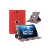 OzzyCase Polypad İ8 Pro 4 Android 8" İle Uyumlu Standlı Kapaklı Üniversal Tablet Kılıfı;Kırmızı