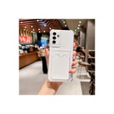 OzzyCase Samsung Galaxy M12 İle Uyumlu Kartlıklı Kılıf Kamera Korumalı Anti Şok Şeffaf Kapak,Şeffaf