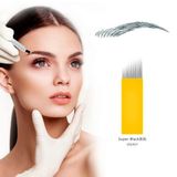 P.c.d Microblading Kalıcı Makyaj İğnesi 14 Pin Sarı 10 Adet Kaş Dövme İğne