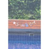 P.E.K.Shop Bride To Be Banner Rose Gold Parlak Çiçek Kadeh Kartlı Bride To Be Yazısı Duvar Süsü