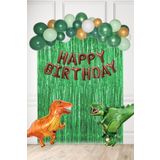 P.E.K.Shop Dinozor Konsept Doğum Günü Süsleri Paketi Fon Perdeli Büyük Folyo Balonlu Set