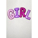 P.E.K.Shop Girl Yazılı Rengarenk Birleşik Folyo Balon Cinsiyet Partisi Kız Bebek Baby Shower Parti Balonu