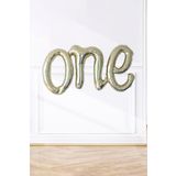 P.E.K.Shop One Folyo Balon GÜMÜŞ İtalik Birleşik 1 Yaş Balonu 110cm