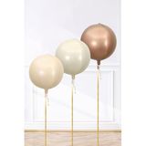 P.E.K.Shop Retro Küre Folyo Balonlar Seti 3lü Retro Renk Büyük Küre Şekilli Folyo Balon Paketi