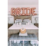 P.E.K.Shop Rose Gold Bride Balon Seti Dev Folyo Balon Seti Bekarlığa Veda Bride To Be Partisi Balonları 100cm