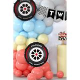 P.E.K.Shop Yarış Araba Lastiği Folyo Balon Tekerlek Yarış Arabaları Konsept 45cm