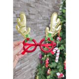P.E.K.Shop Yılbaşı Parti Gözlüğü Gold Geyik Boynuzlu Lüks Yılbaşı Gözlüğü Parti Gözlük