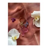P Harfli Ayıcık Kelebek Detaylı Anahtarlık, Standart, bel121, Pembe, üniseks-yetişkin