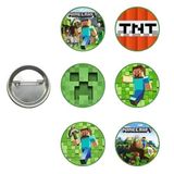 P.Lisanslı Yaka çanta rozeti MİNECRAFT 6LI