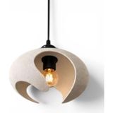 P Parla Beton Dokulu Iskandinav Premium Salon Oturma Odası Avize 21 x 26 cm Beyaz