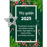 P Parla Yeni Yıl Kart Üzerinde Anahtarlık (Kişiye Özel Yazı Yazdırılabilir) Yıldız Model 5 Adet