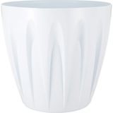 P007 Papatya Saksı Tabaklı 45CM, 46 Litre Beyaz - Standart - Çok Renkli