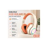 P101 BLUETOOTH KULAKLIK 5.3 WİRELESS HEADPHONE ŞARJLI KULAKÜSTÜ KULAKLIK RGB LED IŞIKLI FM RADYO SD KART AUX GİRİŞLİ MİKROFONLU TYPE C ŞARJ P-101-KULAKLIK