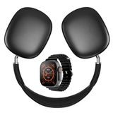 P11 Pro Max Bluetooth Kulaklık ve Ultra Akıllı Saat Kombin Seti | Kafa Üstü Kulaklık, Çift Kordonlu Saat, Bluetooth Bağlantı, 2'li Kombin Set, Siyah Renk