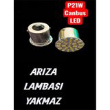 P21W 2 Adet LED Ampul Canbus Plaka Tavan Bagaj Plaka Araç Iç Aydınlatma Arıza Işığı Yakmaz