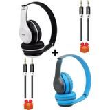 P47 Wiriless Ghazal 2 Adet Extra Bass Wireless Bluetooth Kulaklık 5.0 Edr Beyaz+ Mavi 2 Adet