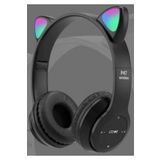 P47m Bluetooth Kedi Kulaklık Katlanabilir Sd Kart Girişli Mikrofonlu Kablosuz Led Işıklı Kulaklık