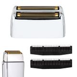 P4L FXRF2 Replacemnet Folyo ve Kesici Babyliss PRO Barberology FXFS2 (FOILFX 02) için uygundur, Babylisspro Yedek Bıçak, Babyliss Folyo Tıraş Makinesi Yedek Parçası (Gümüş)