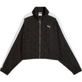 P634561 Puma T7 Jacquarded Woven Jacket Kadın Ceket Siyah - XS