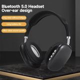 P9 Kablosuz 5.0 Bluetooth Uyumlu Kulaklık Üst Baş Yapısı Süngerli 400MA Pil 10 Saat Müzik Çalma. - Siyah