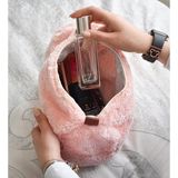 Pababo Peluş Seyahat Çantası (Uzun Tüylü) - Yumuşak Ve Şık Tasarım - 6GA-Pembe