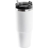 Pablo Beyaz Paslanmaz Çelik Pipetli Termos Bardak 890ML - 890 ml