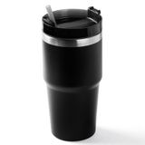 PABLO SİYAH PASLANMAZ ÇELİK PİPETLİ TERMOS BARDAK 600ML