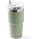 Pablo Yeşil Paslanmaz Çelik Pipetli Termos Bardak 600ML - 600 ml