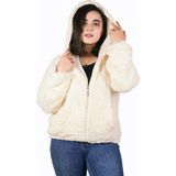 Pabtex Oversize Astarlı Peluş Mont Yüksek Kalite - Krem - XL