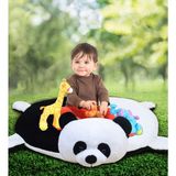 Pabtex Özgüner Oyuncak Ayıcı Oyuncak Bebek Oyun Halısı 120 cm Pandalı Oyun Matı - Siyah - Beyaz