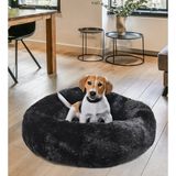 Pabtex Peluş Köpek Yatağı - Yumuşak ve Konforlu Evcil Hayvan Yatağı - Siyah