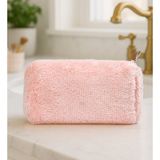 Pabtex Peluş Seyahat Çantası (Uzun Tüylü) - Yumuşak Ve Şık Tasarım - 7F8-Pembe