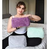 Pabtex Peluş Seyahat Çantası (Uzun Tüylü) - Yumuşak Ve Şık Tasarım - Mürdüm