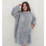 Pabtex Wellsoft Giyilebilir Battaniye, Tv Battaniyesi, Cozy Battaniye - 80 x 130 cm - Gri