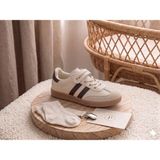 Pabuçland Unisex Kız Erkek Çocuk Retro Sneaker Cırtlı Hafif Taban Günlük Spor Ayakkabı - Bej
