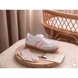 Pabuçland Unisex Kız Erkek Çocuk Retro Sneaker Cırtlı Hafif Taban Günlük Spor Ayakkabı - Beyaz - Pudra