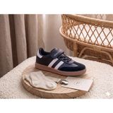Pabuçland Unisex Kız Erkek Çocuk Retro Sneaker Cırtlı Hafif Taban Günlük Spor Ayakkabı - Siyah - Beyaz