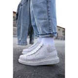 Pabucmarketi Bağcıklı Erkek Sneaker Bot Kırmızı Yeşil Sim