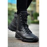 pabucmarketi Fermuarlı Bağcık Detaylı Erkek Sneaker Bot Siyah