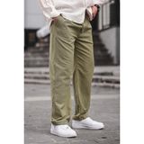 Paça Detaylı Rahat Kesim Erkek Haki Pantolon 6532 - 2XL