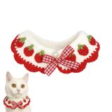 Pacaba Kedi Tasması Ayrılan Yavru Kedi Tasması Sevimli Papyon ve Çilek Desenli Yavru Kedi ve Bazı Yavru Köpekler için Rahat (S)