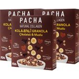 Pacha NATURAL COLLAGEN Kolajenli Granola Çikolatalı ve Muzlu 3’lü Paket - 900 gr