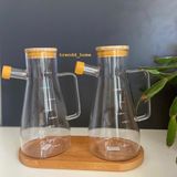 Paçi Borosilikat Cam Yağdanlık & Sirkelik 900 ml 3'lü Set Ergonomik Kullanım ve Kolay Temizlenebilir
