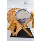Paçi Kitchen Serisi Bambu Katlanabilir Tabaklık-bulaşıklık 47x32 Cm Sarı