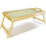 Paçi Premium Bambu Serisi 50X30 cm Açılı Ayaklı Dekoratif Kahvaltı Tepsisi - 1,9 lt - Sarı