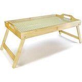 Paçi Premium Bambu Serisi 50x30 Cm Açılı Ayaklı Dekoratif Kahvaltı Tepsisi Sarı