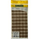 Pacific Yapışkanlı Mobilya Masa Sandalye Altı Zemin Ayak Koruyucu Kaydırmaz Keçe 20x20 Mm - 50 Adet Kahverengi