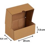 Packanya 20x12,5x7,5 cm Kesimli Karton Kutu 50 Adet E-ticaret ve Kargo İçin Dayanıklı Ambalaj