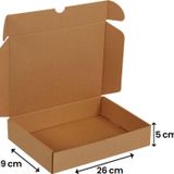 Packanya 26X19X5-200 Adet Kilitli E Ticaret Karton Kargo Kutusu
